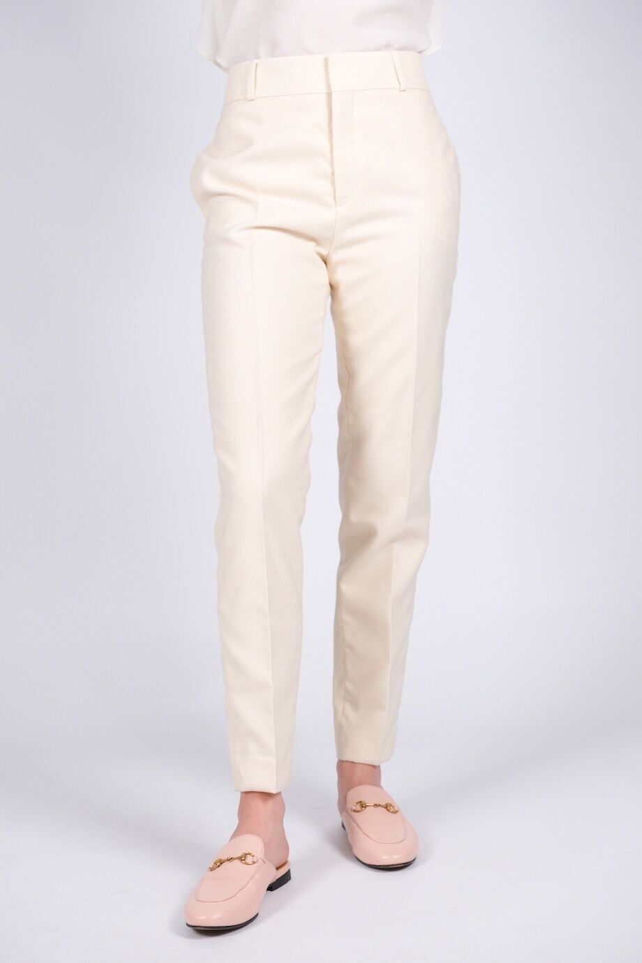 image 2 Брюки молочного цвета