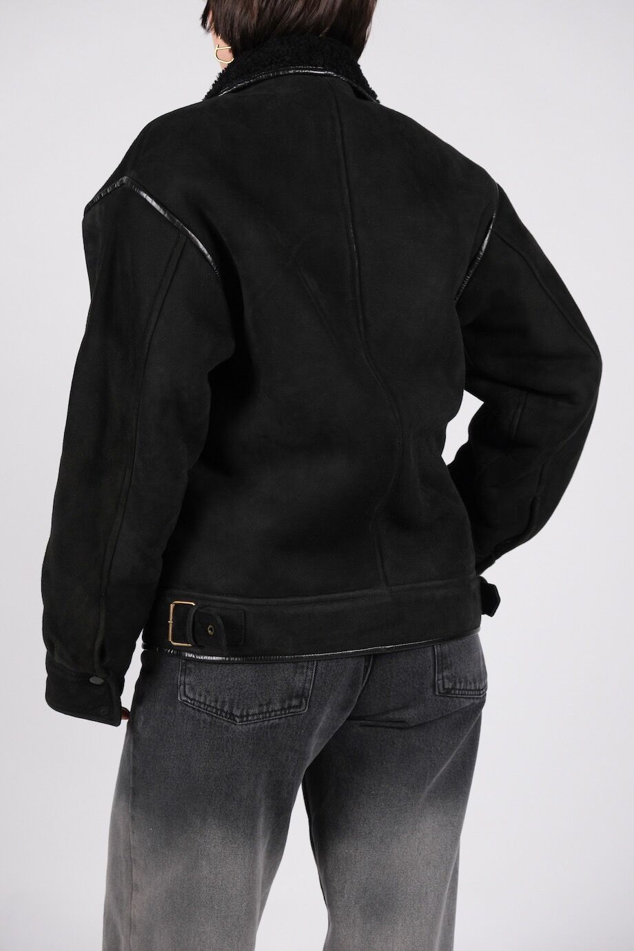 image 3 Дубленка черного цвета