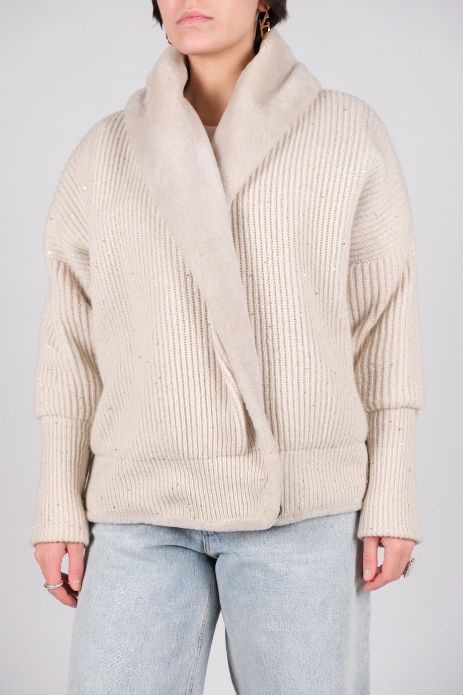 image 1 Кашемировый кардиган с меховой отделкой