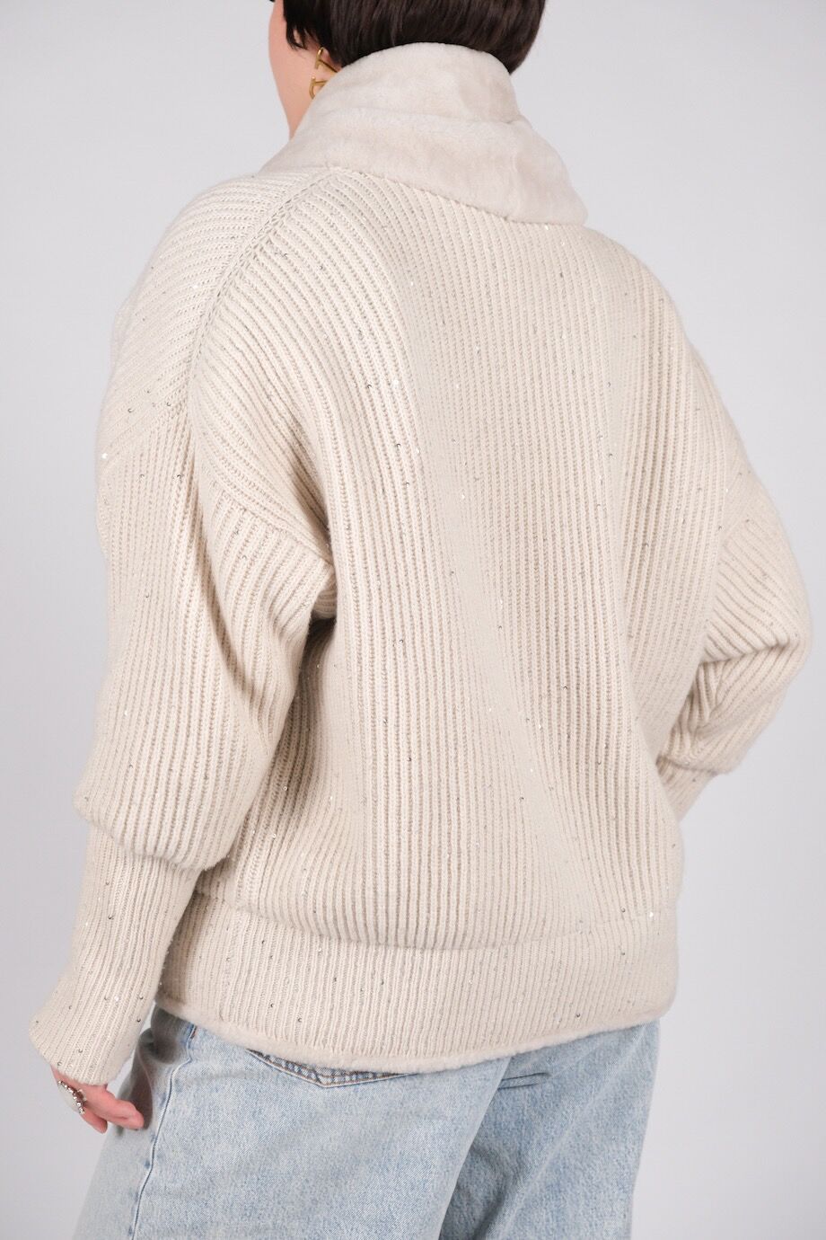 image 2 Кашемировый кардиган с меховой отделкой