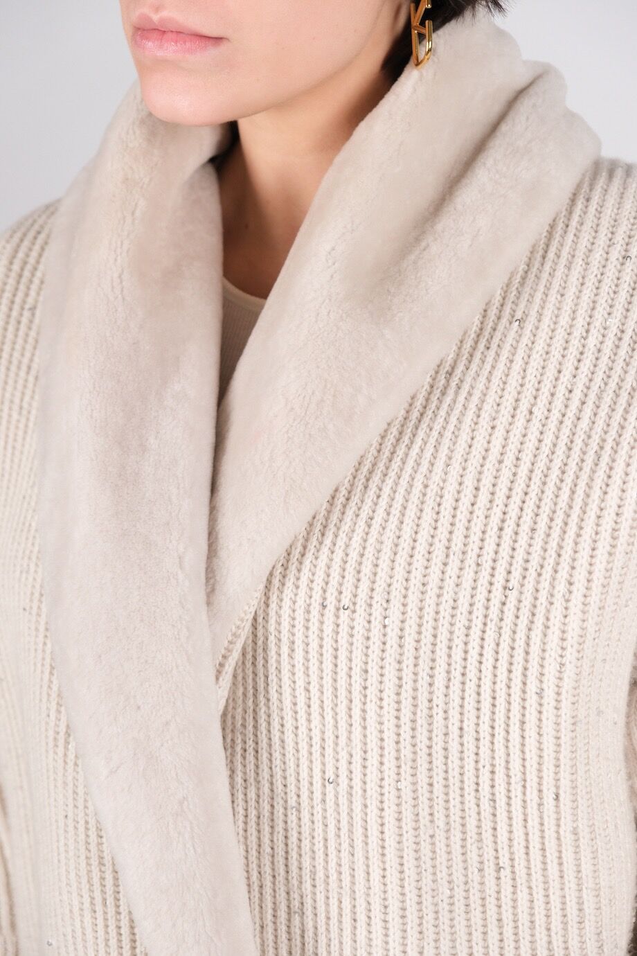 image 3 Кашемировый кардиган с меховой отделкой