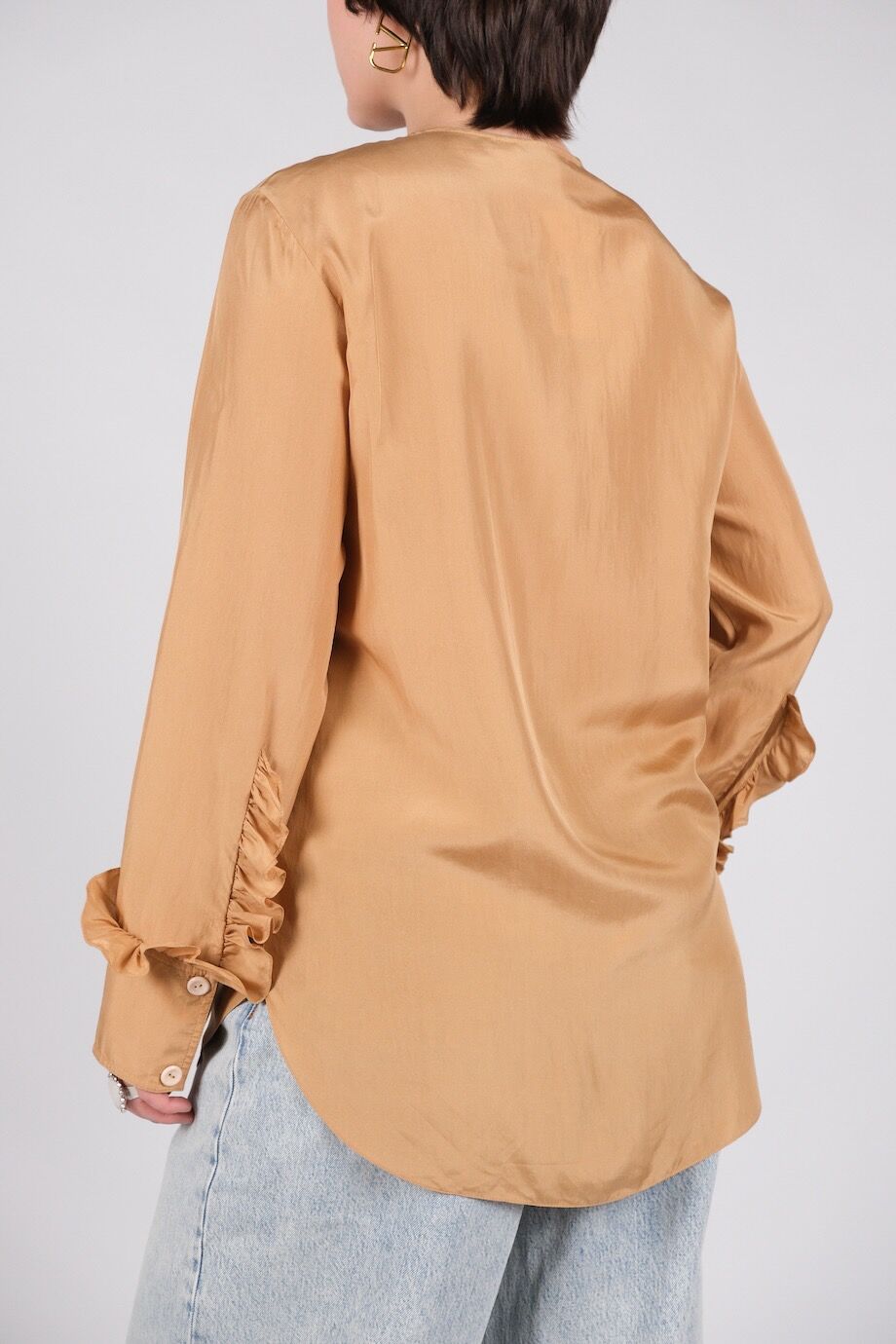 image 3 Шелковая блуза горчичного цвета