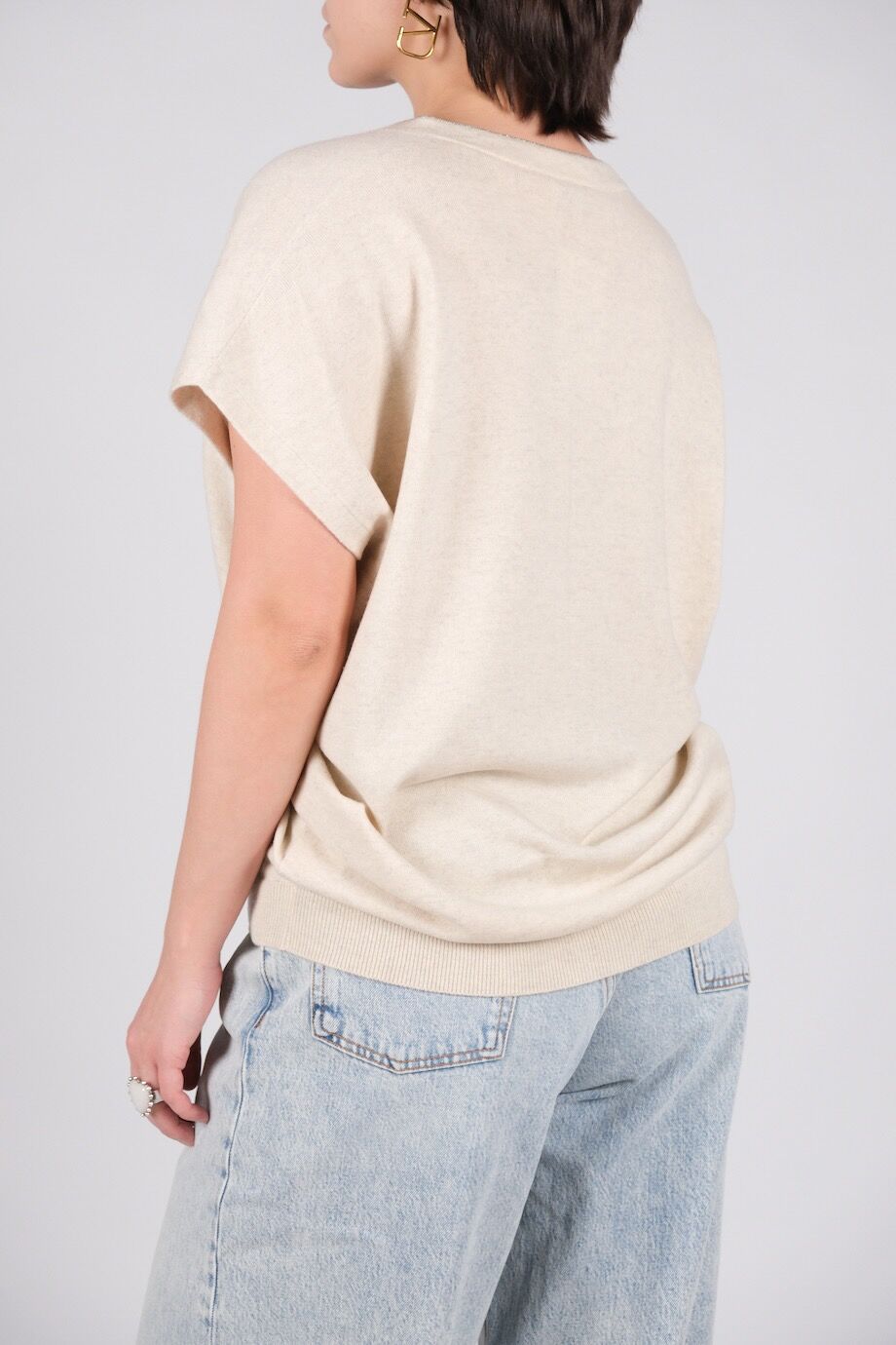 image 3 Кашемировый жилет молочного цвета