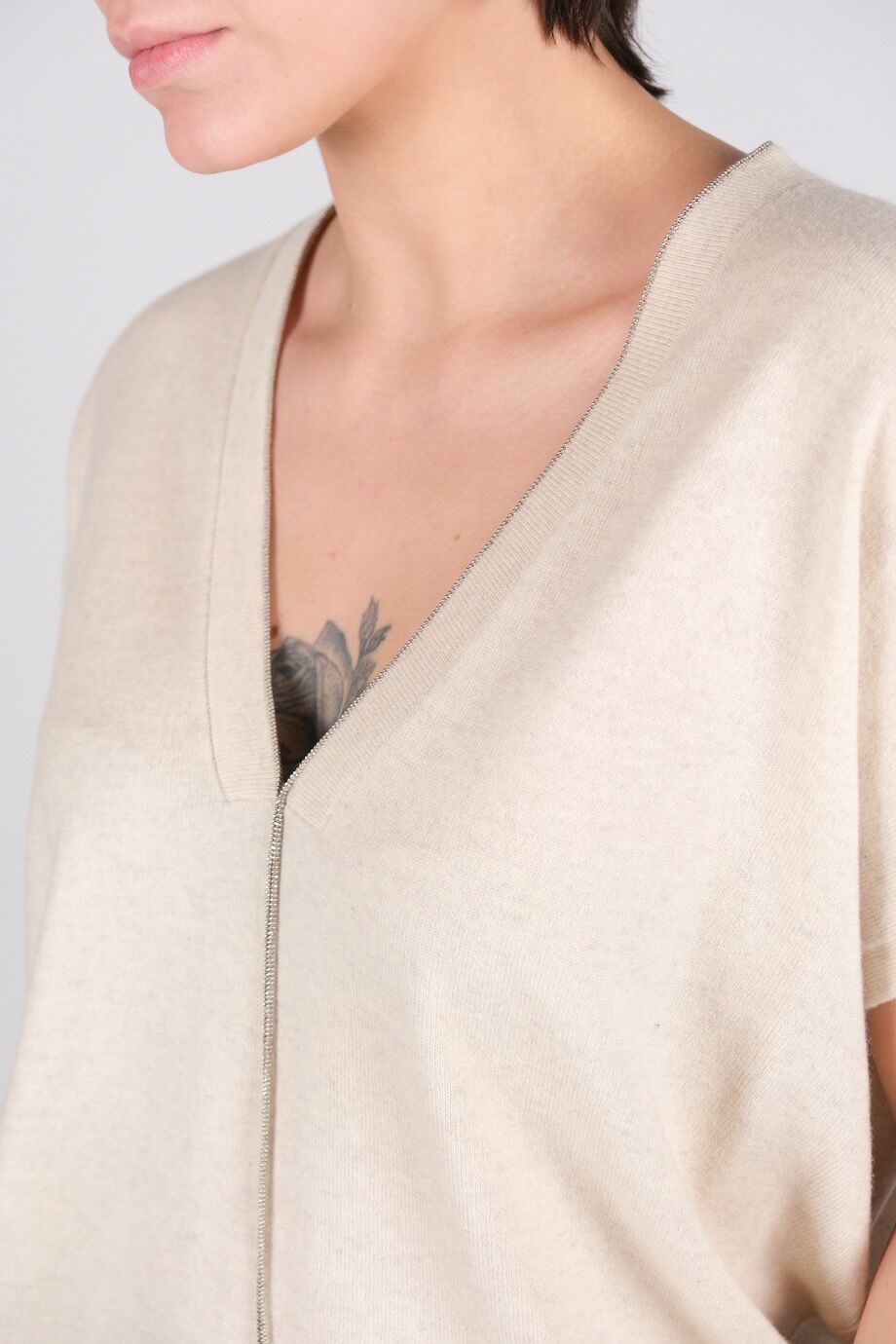 image 4 Кашемировый жилет молочного цвета