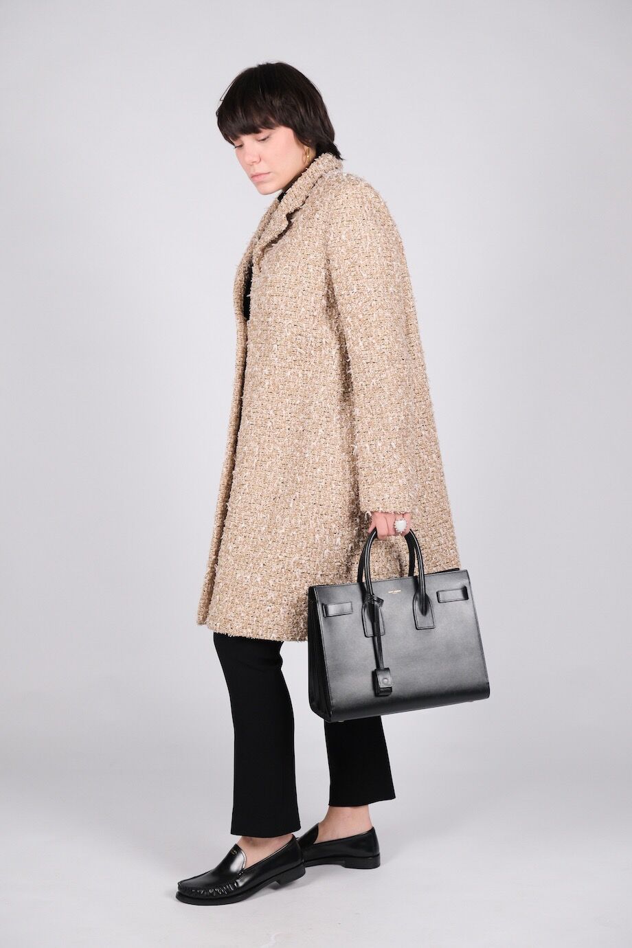 image 2 Пальто из букле с металлизированной нитью