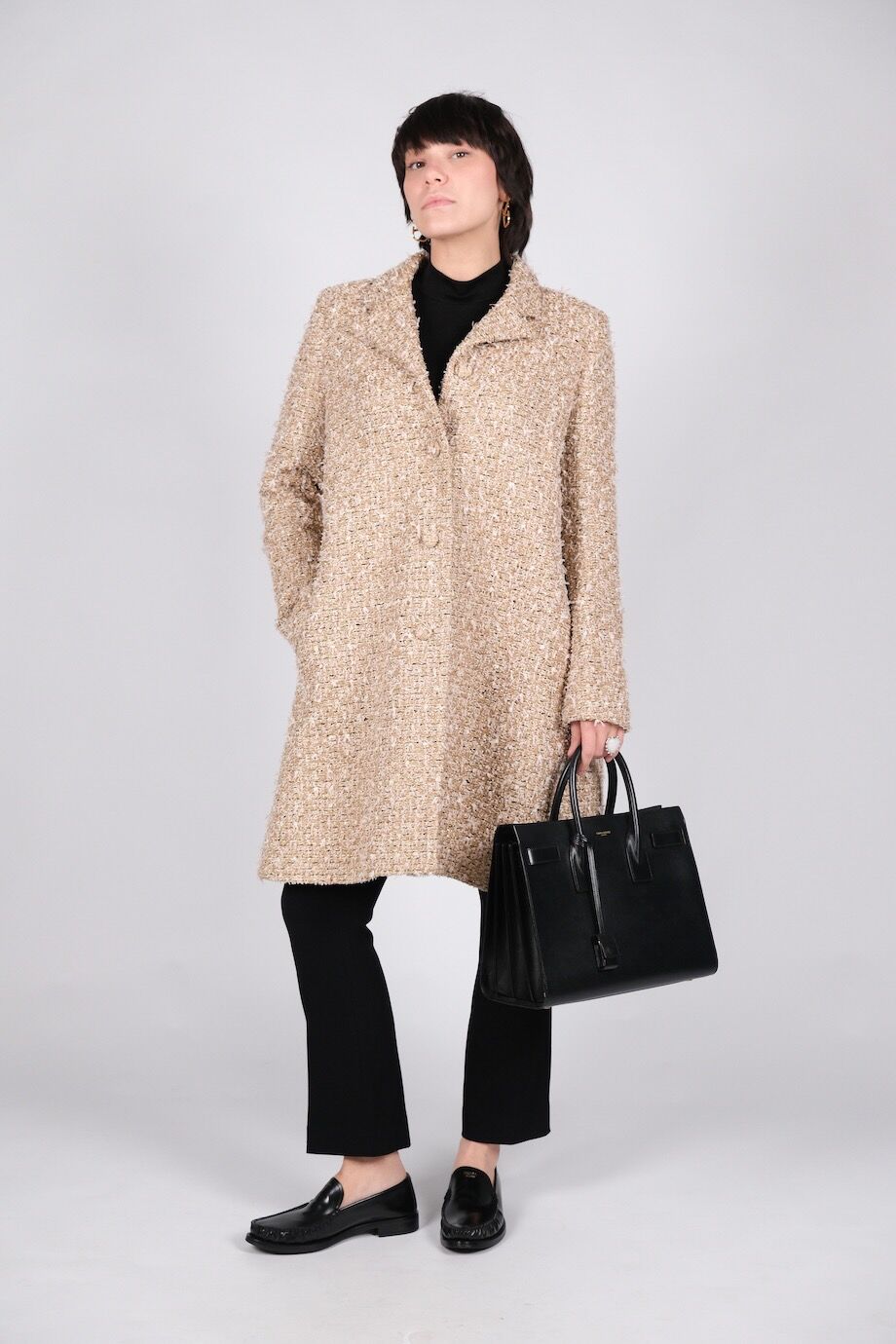 image 1 Пальто из букле с металлизированной нитью