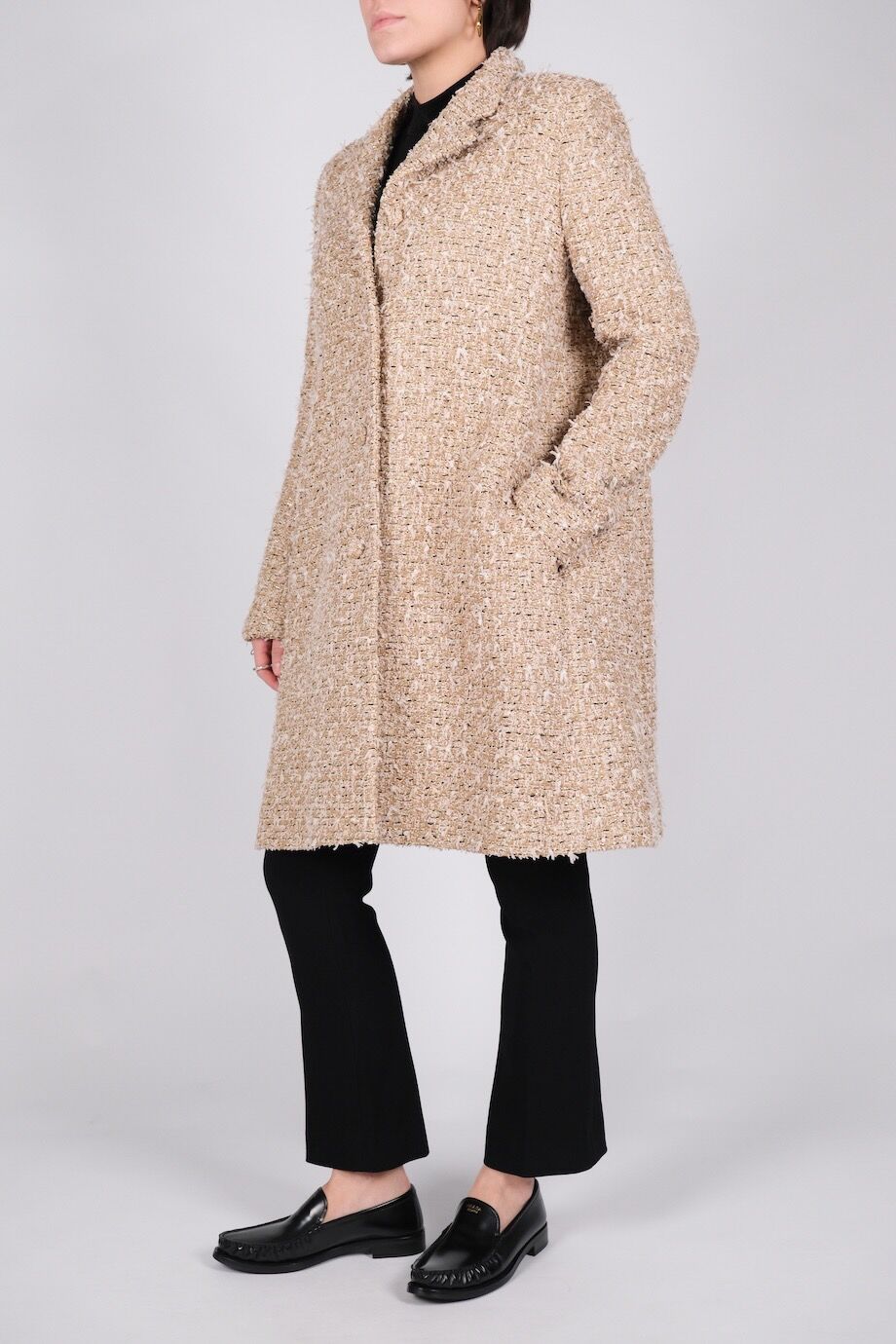 image 5 Пальто из букле с металлизированной нитью