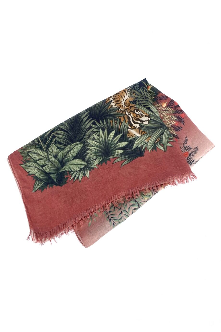 image 1 Шаль розового цвета с принтом