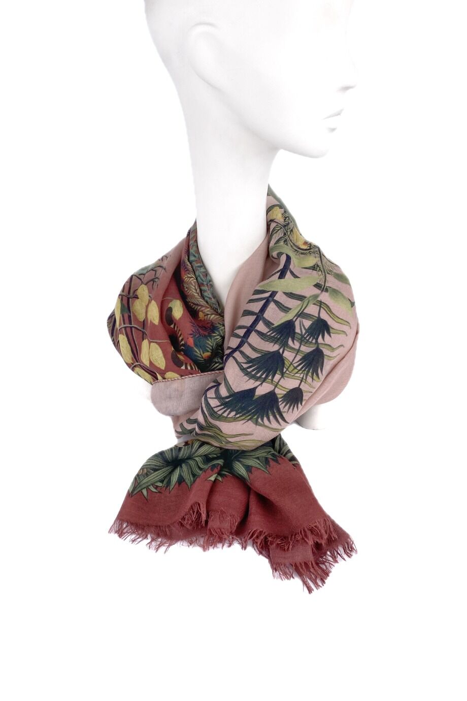 image 3 Шаль розового цвета с принтом