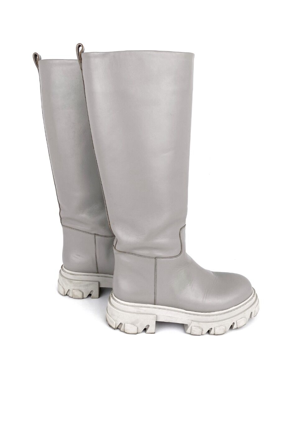 image 5 Сапоги серого цвета на тракторной подошве