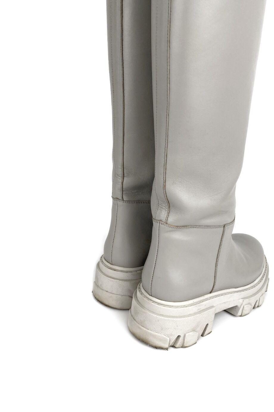 image 4 Сапоги серого цвета на тракторной подошве