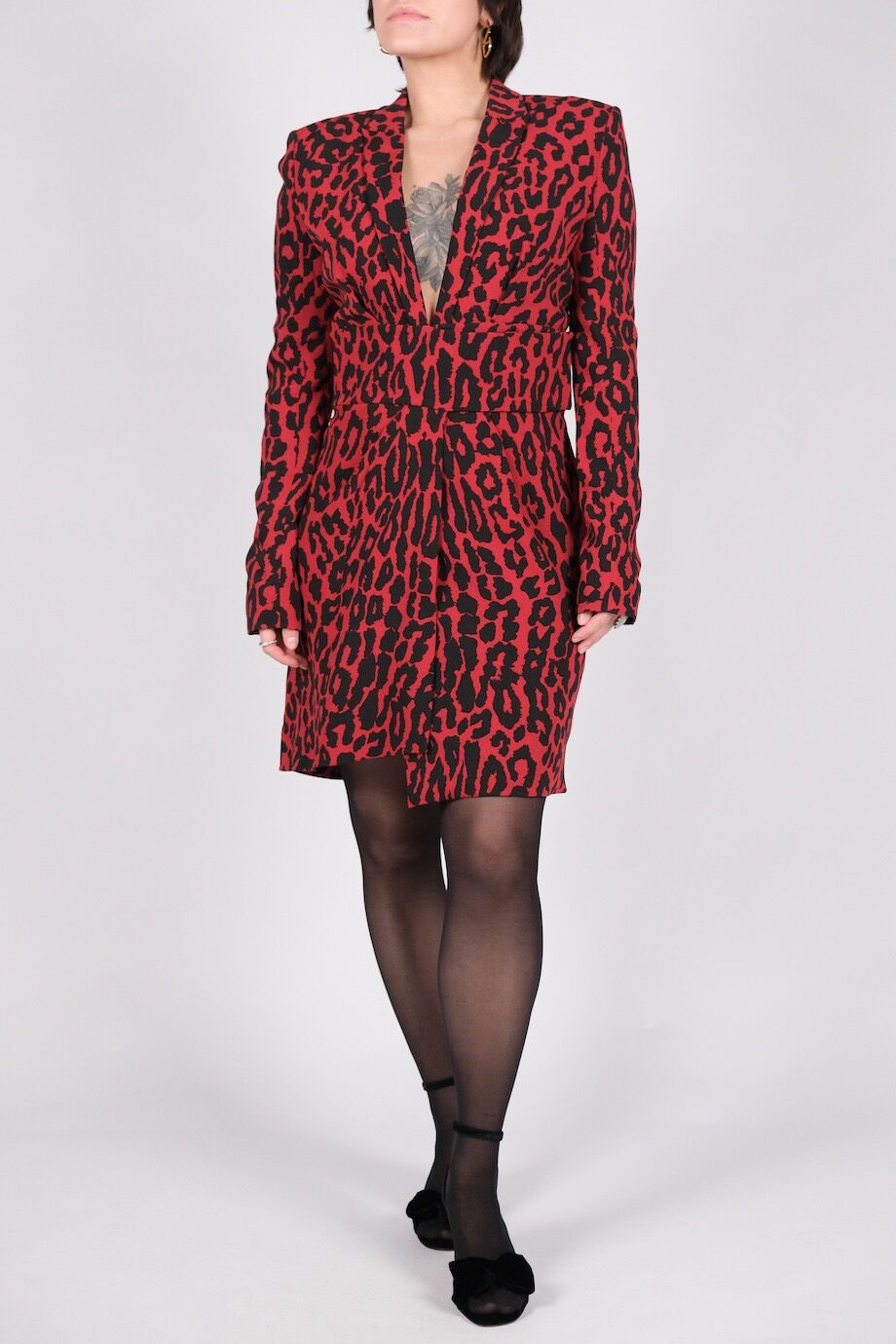 image 1 Платье красного цвета с анималистичным принтом