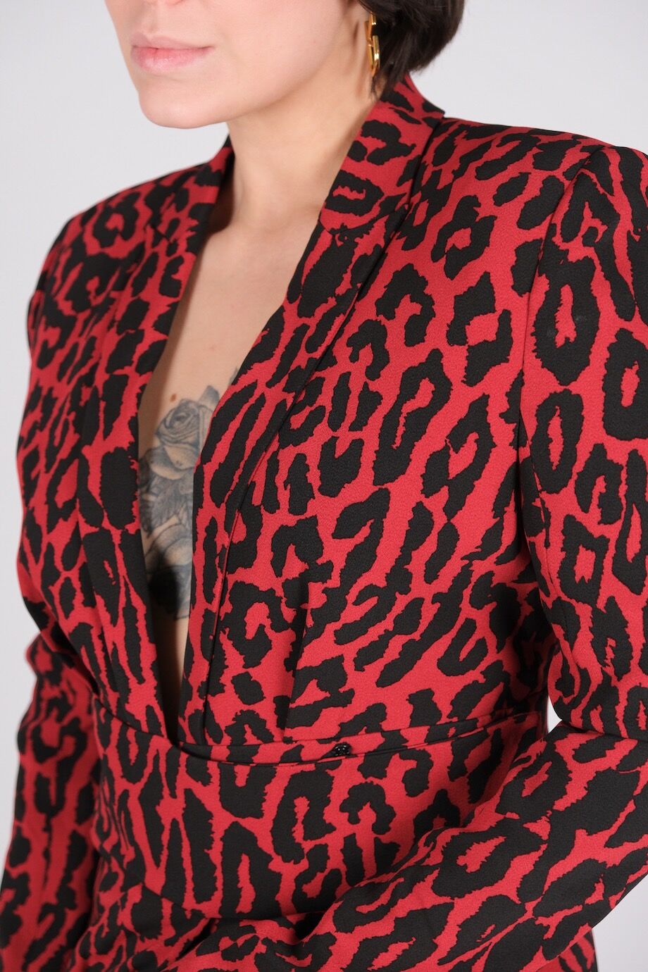 image 4 Платье красного цвета с анималистичным принтом