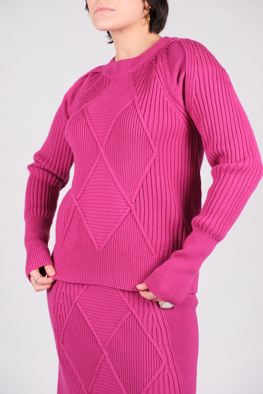 image 4 Трикотажный костюм цвета фуксии