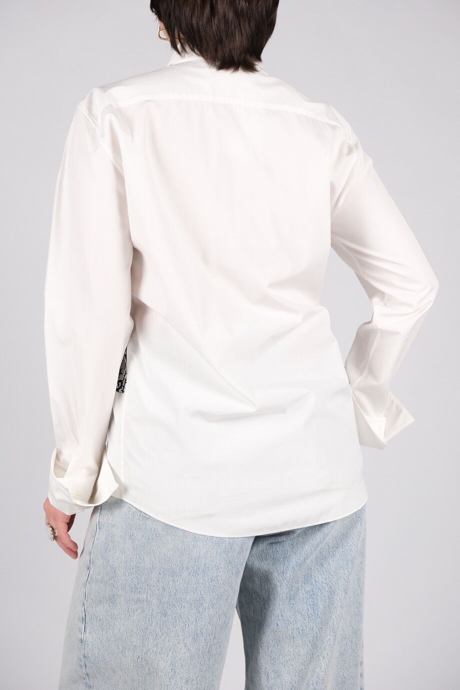 image 2 Рубашка белого цвета под запонки с принтом