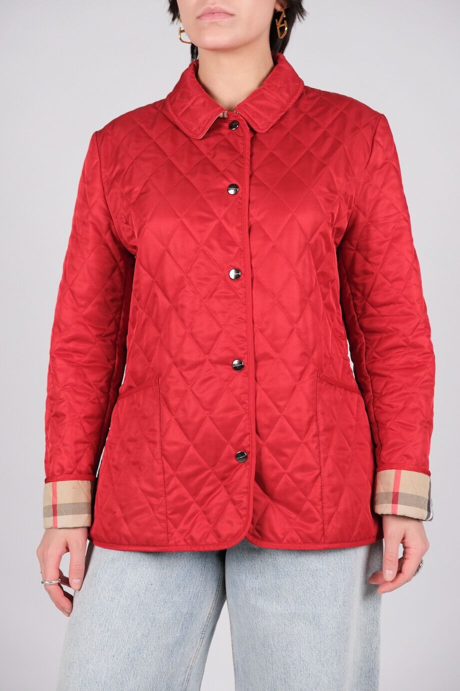image 1 Стеганая куртка красного цвета