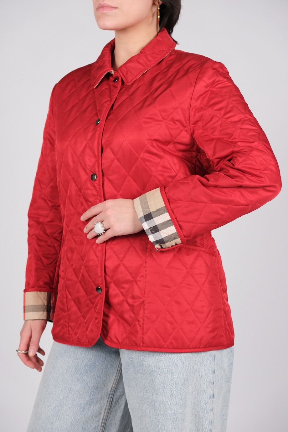 image 2 Стеганая куртка красного цвета