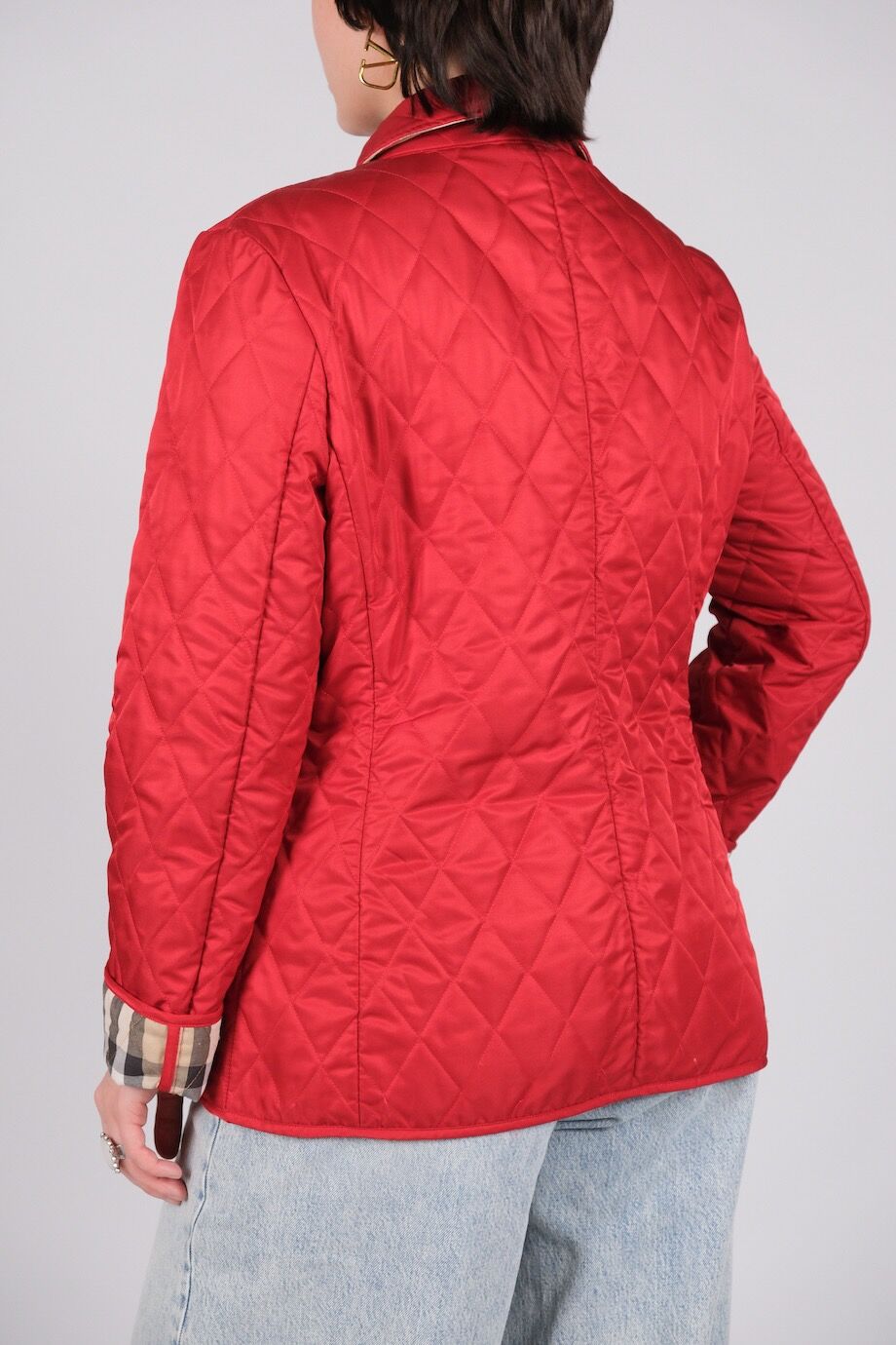 image 3 Стеганая куртка красного цвета