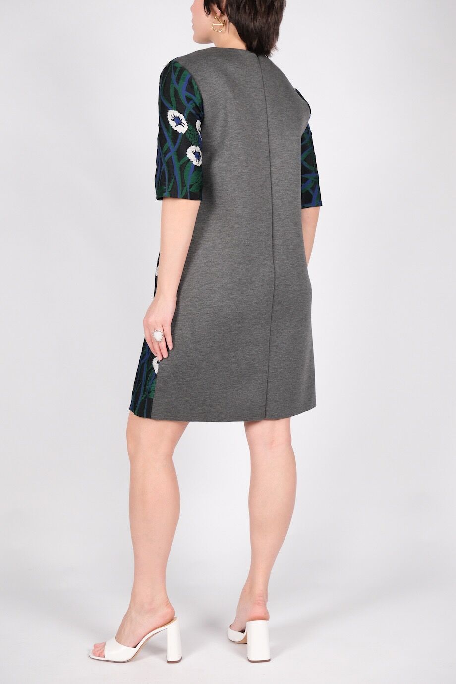 image 3 Комбинированное платье с цветочным принтом