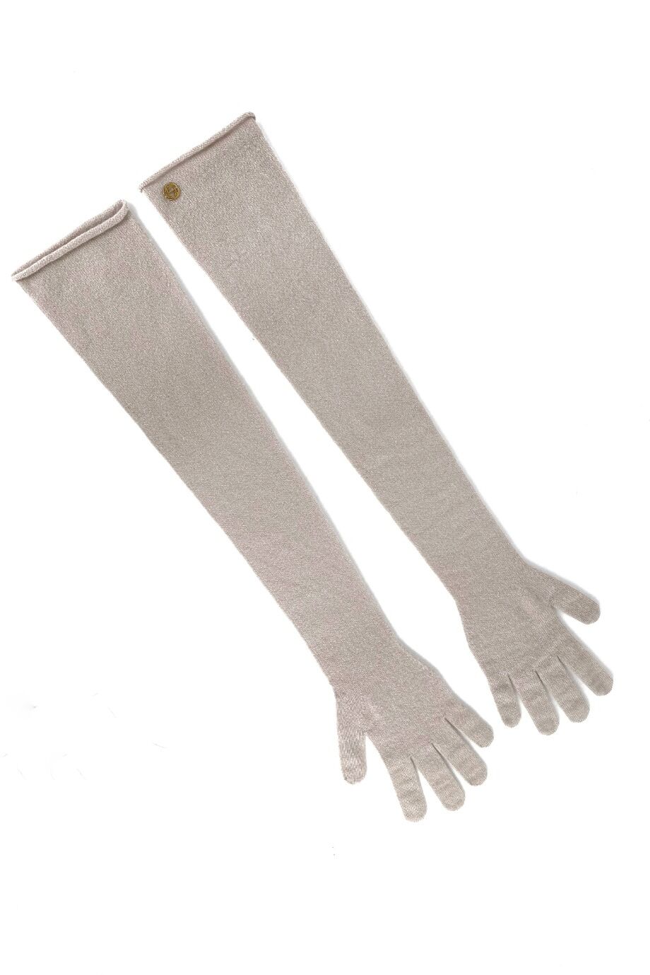 image 1 Кашемировые перчатки серо-бежевого цвета