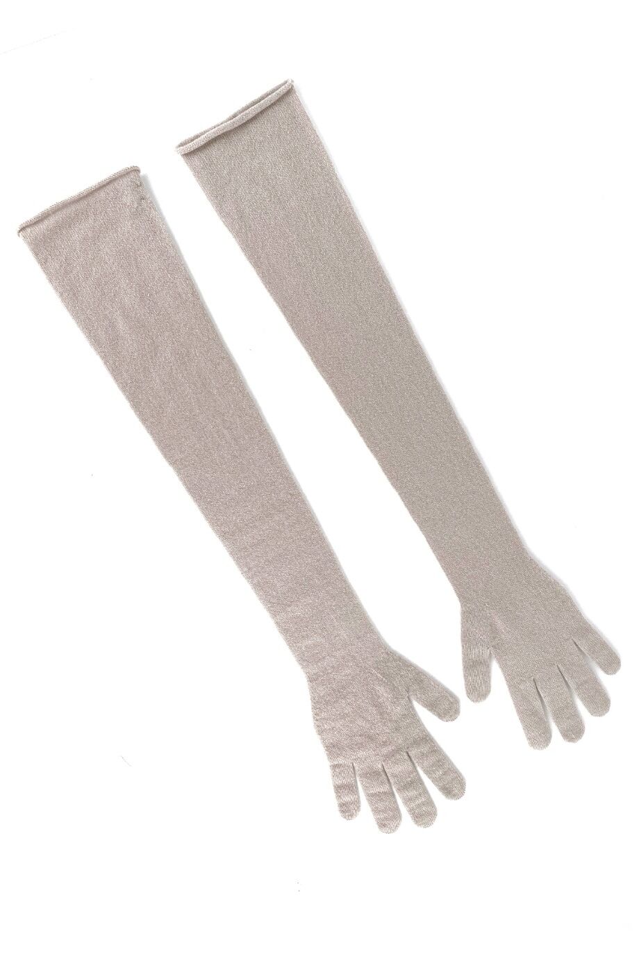 image 2 Кашемировые перчатки серо-бежевого цвета