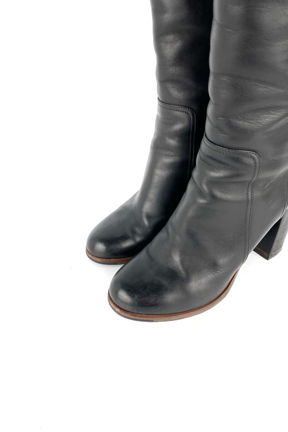 image 3 Сапоги черного цвета с широким голенищем