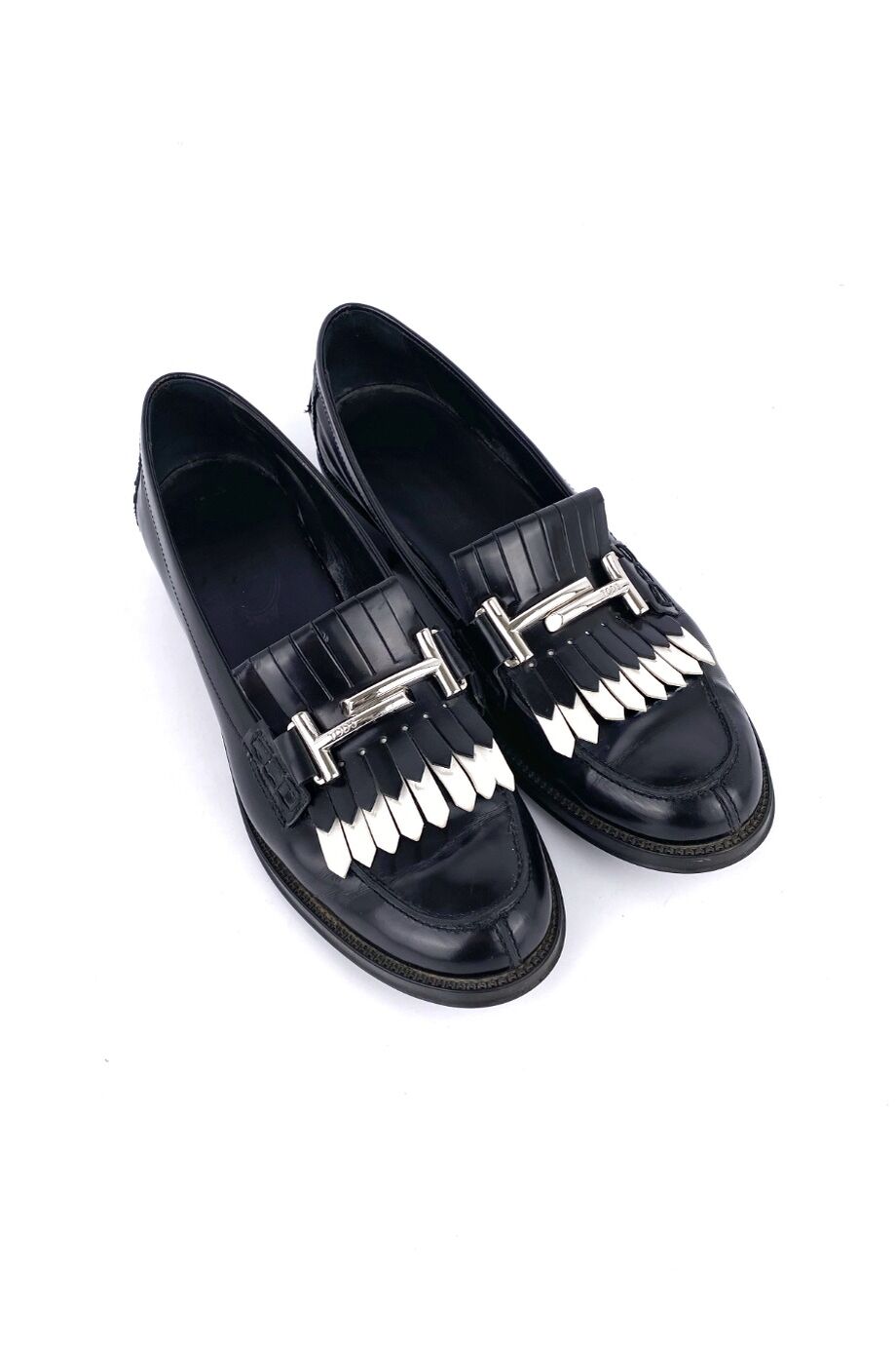 image 1 Лоферы черного цвета с металлическими буквами-пряжками