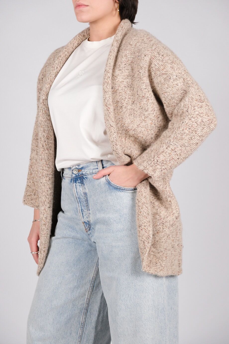 image 3 Кардиган бежево-меланжевой расцветки