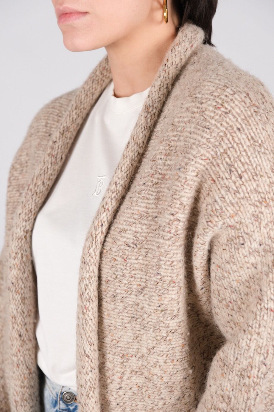 image 5 Кардиган бежево-меланжевой расцветки