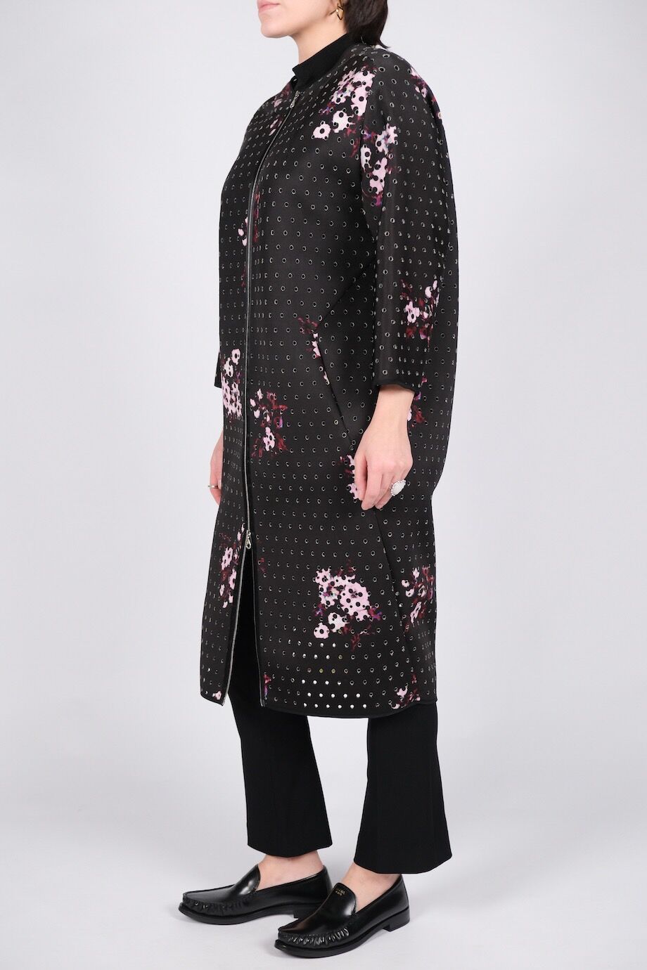 image 2 Пальто черного цвета с принтом