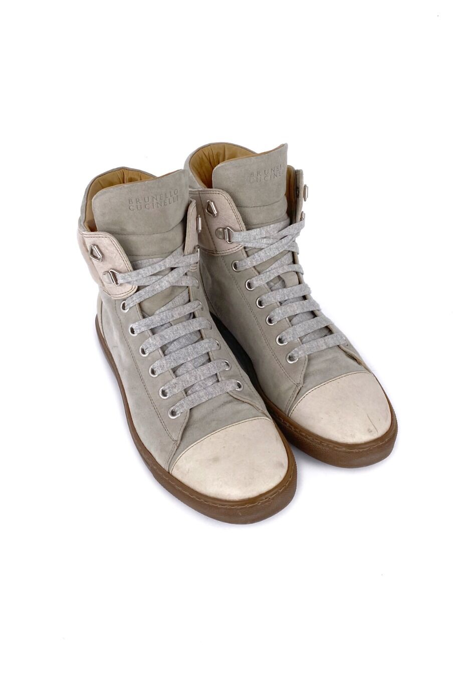 image 1 Высокие кеды бежевого цвета