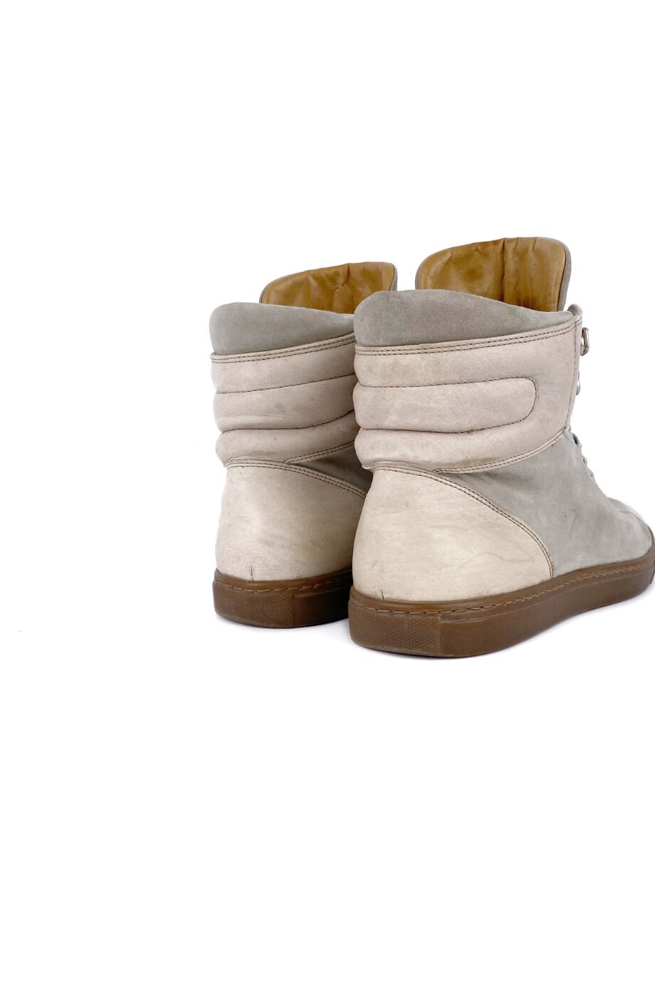 image 4 Высокие кеды бежевого цвета