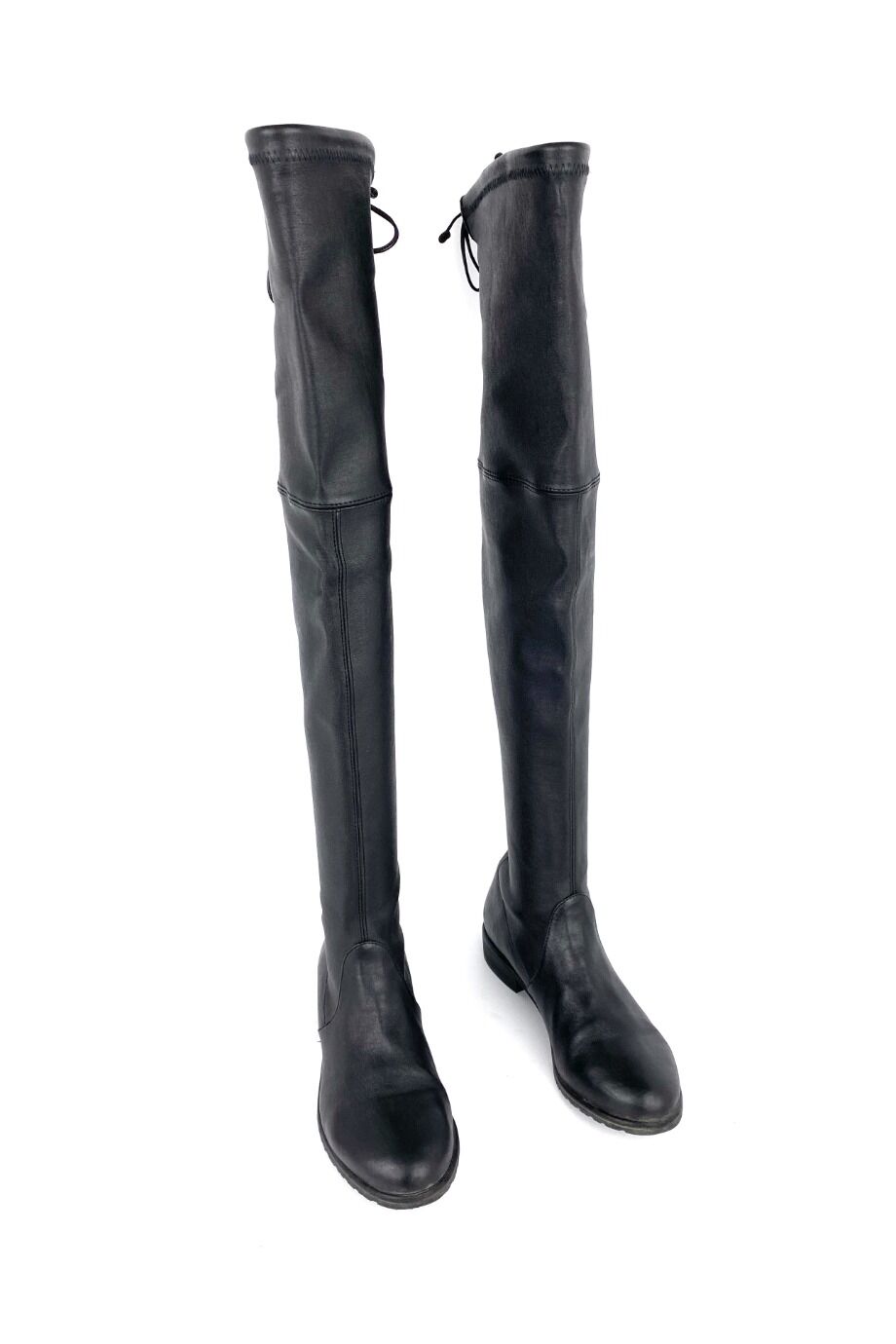 image 2 Ботфорты черного цвета без каблука