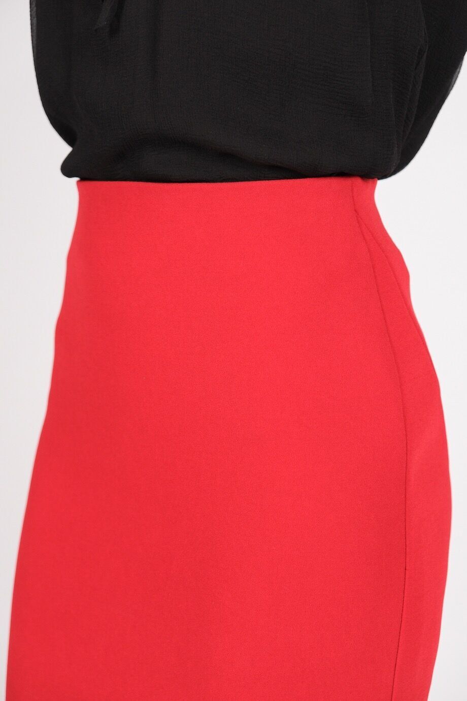 image 5 Юбка-карандаш красного цвета с молнией