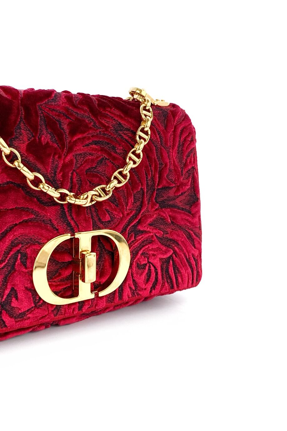 image 5 Сумка Caro из бархата с вышивкой из роз