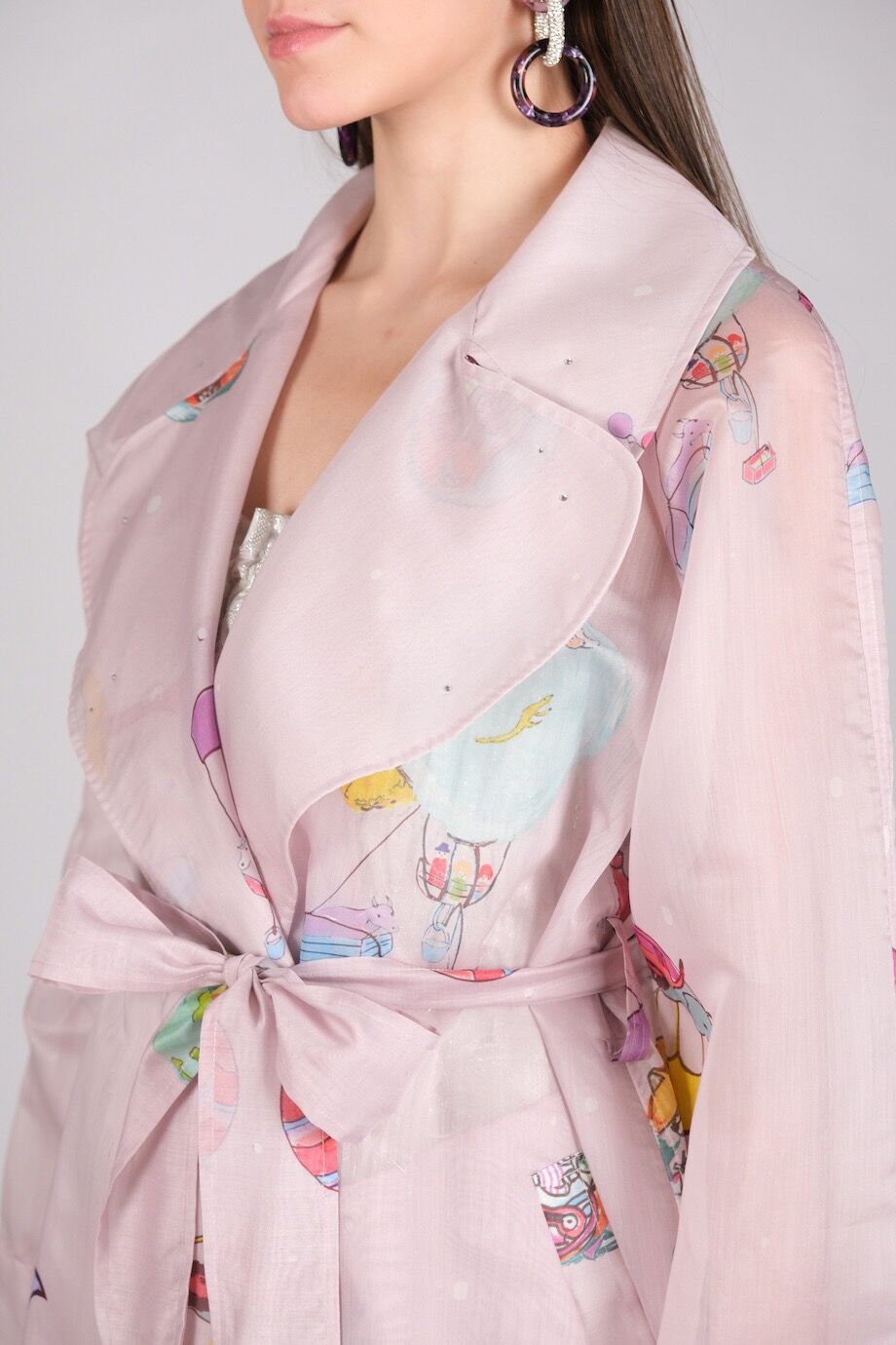 image 6 Летний плащ розового цвета с принтом
