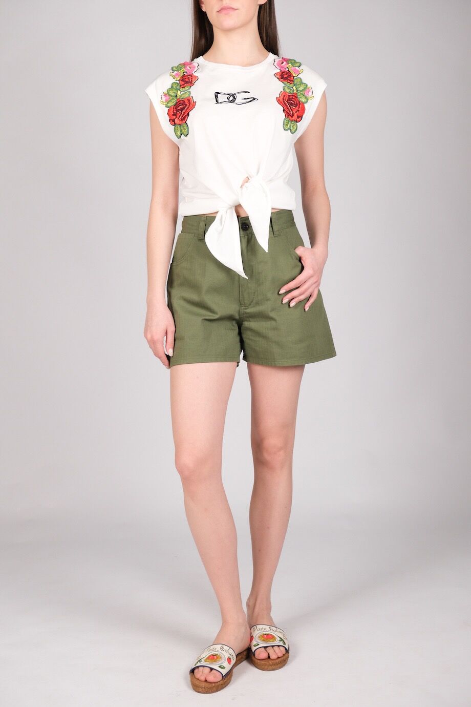 image 1 Шорты болотного цвета