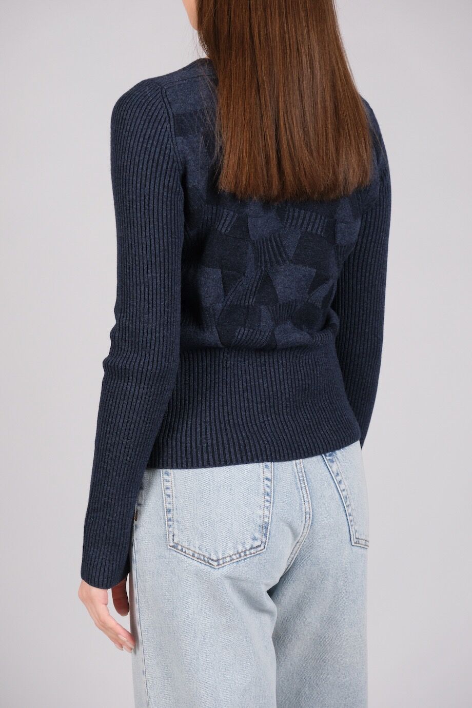 image 3 Кашемировый джемпер синего цвета