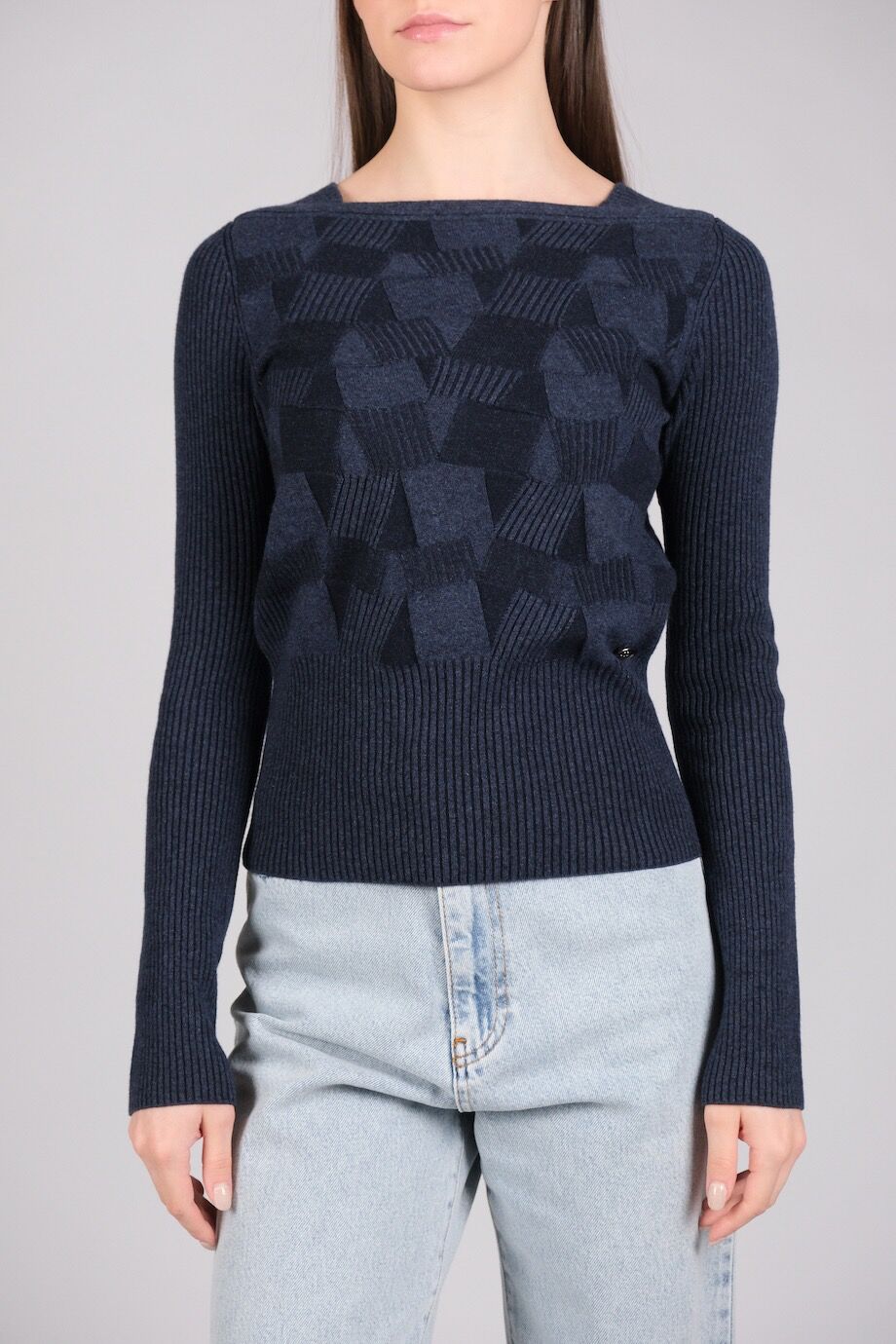 image 1 Кашемировый джемпер синего цвета