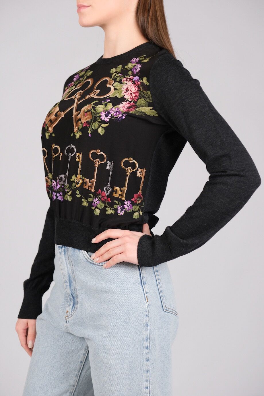 image 2 Комбинированный джемпер с принтом ключи