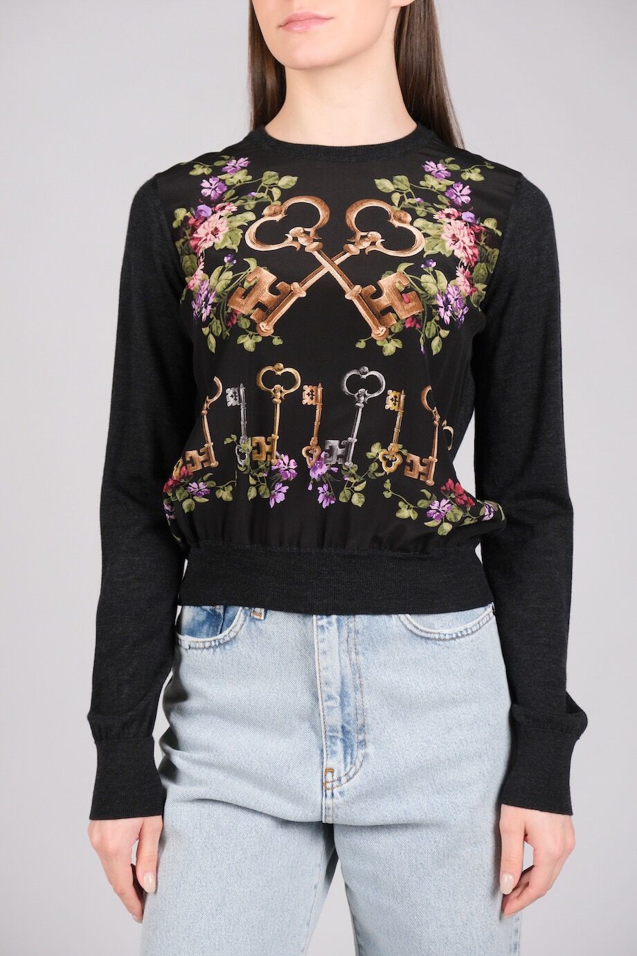 image 1 Комбинированный джемпер с принтом ключи