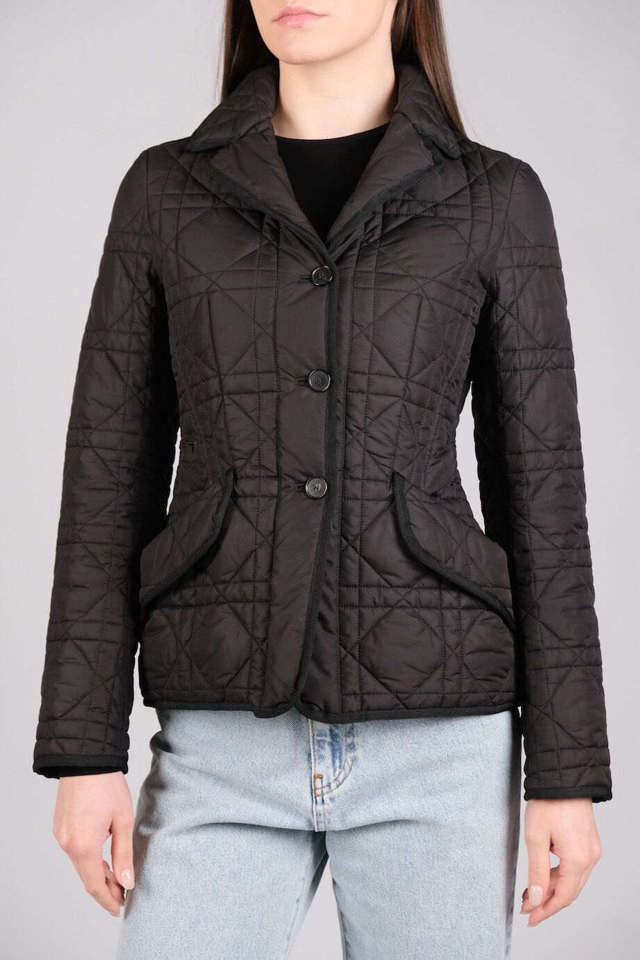 image 1 Стеганная куртка черного цвета