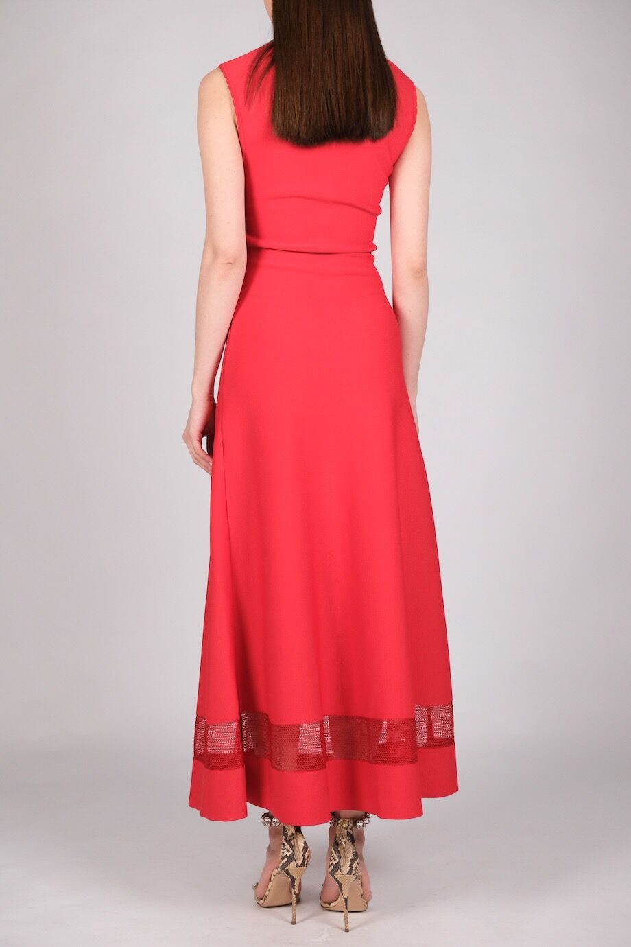 image 3 Платье красного цвета без рукавов