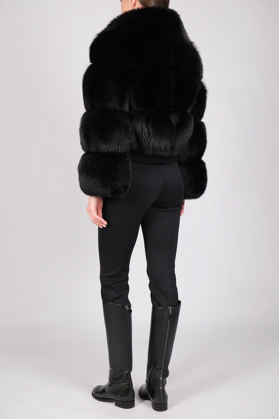 image 3 Бомбер из песца чёрного цета