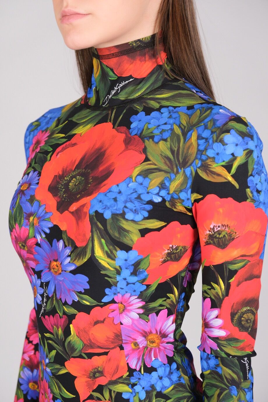 image 4 Платье из эластичной ткани с ярким цветочным принтом