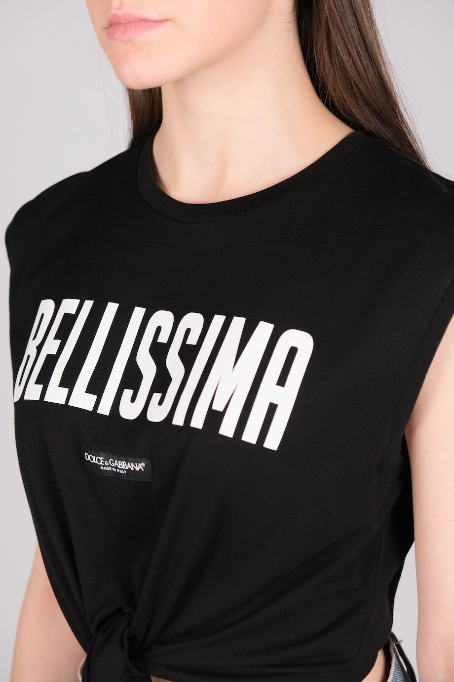 image 4 Топ укороченный черного цвета на завязках