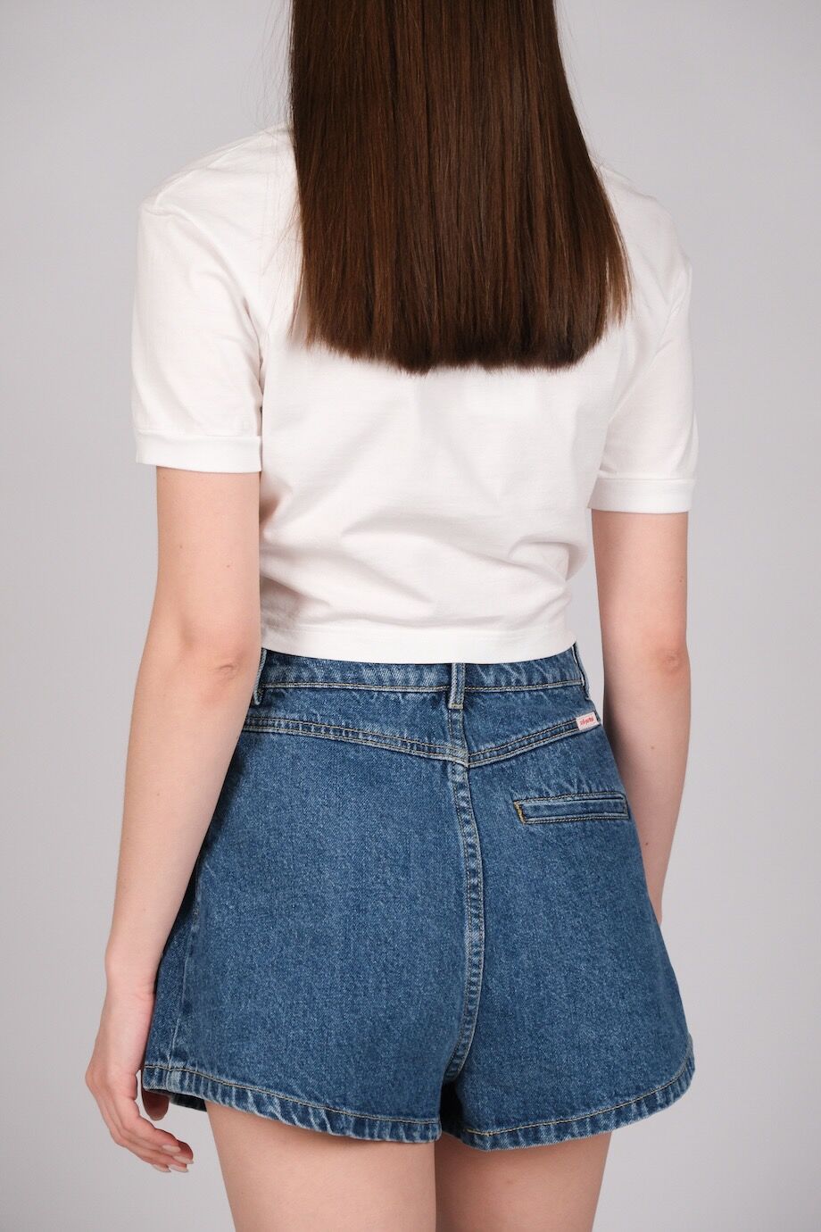 image 3 Футболка укорочённая белого цвета на завязках