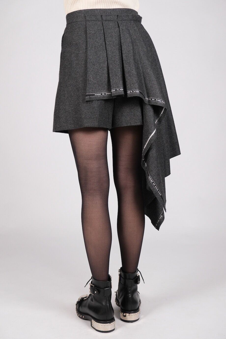 image 6 Юбка-шорты асимметричного кроя серого цвета