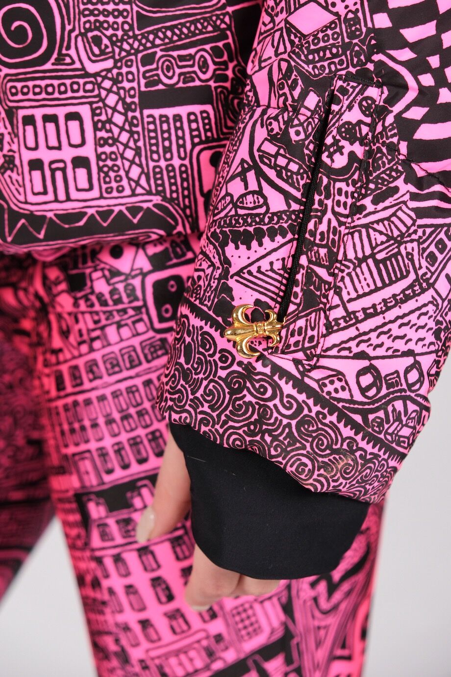 image 7 Горнолыжный костюм ярко-розового цвета с принтом