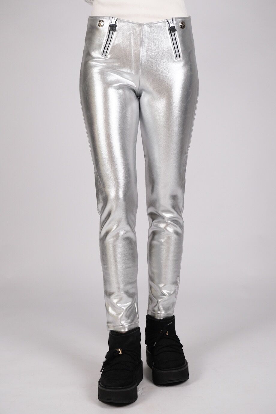 image 2 Леггинсы цвета металлик